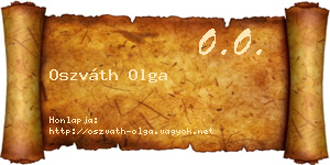 Oszváth Olga névjegykártya